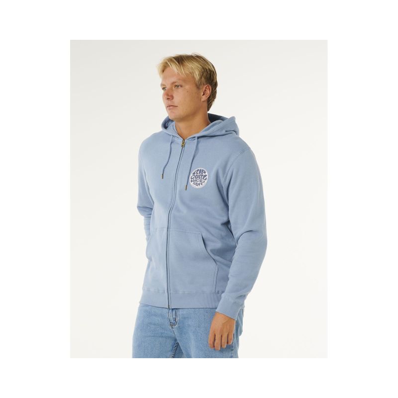 RIP CURL Wettie Passage Icon Zip Thru Men's Sweatshirt Blue