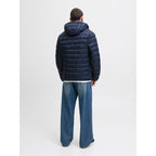 Jack&Jones men's down jacket JJEBRADLEY LIGHT PUFFER HOOD NOOS 12280970 SKY CAPTAIN In preparation Your Sports Performance