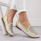 Rieker W RKR658 comfortable leather openwork shoes, beige Fashion/Footwear Your Sports Performance