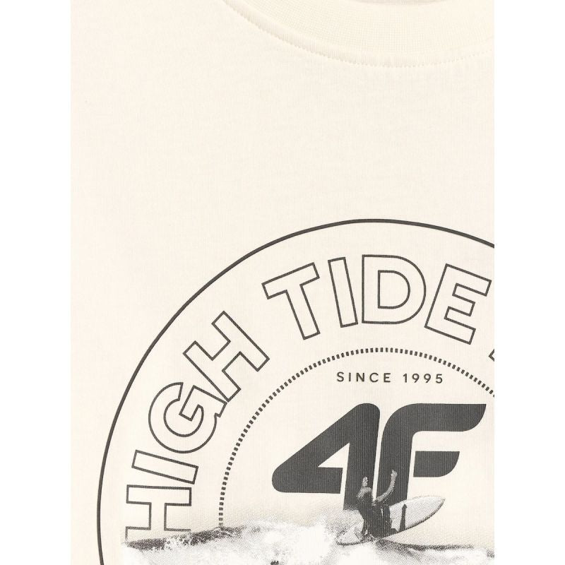 Men's regular printed T-shirt 4F 4FRSS26TTSHM4298-11S