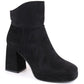 Suede ankle boots with a high heel and a platform, insulated M.Daszyński W SAN24A, black Footwear/Lifestyle/M.Daszyński Your Sports Performance