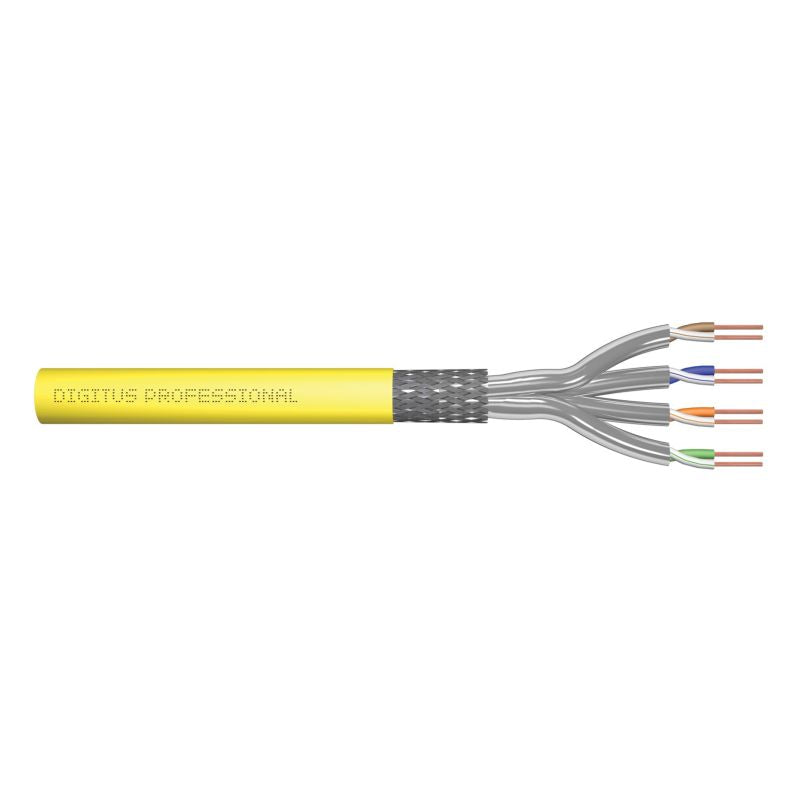 Digitus Installation Cable Cat.7A, S/FTP, Dca-s1a d1 a1, AWG 22/1, LSOH, 100m, yellow Kable, gniazda i wtyki/Kable sieciowe Your Sports Performance