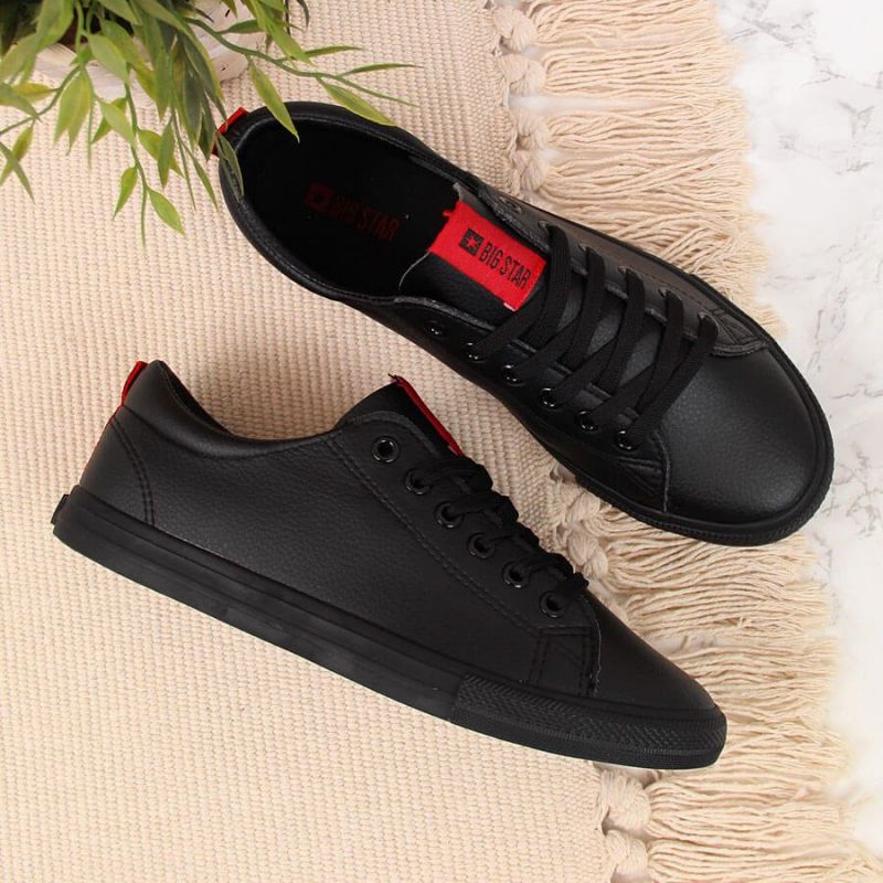 Low-top sneakers with eco leather Big Star W DD274687 black Footwear/Lifestyle Your Sports Performance