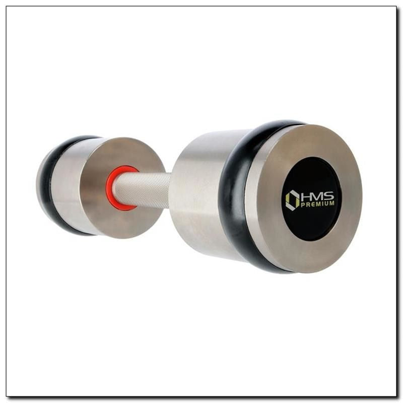Chrome dumbbells 2x9 kg silicone elements HMS Premium HH09 In preparation Your Sports Performance