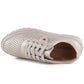 Women's leather openwork shoes, gold, Vinceza 79629 Vinceza