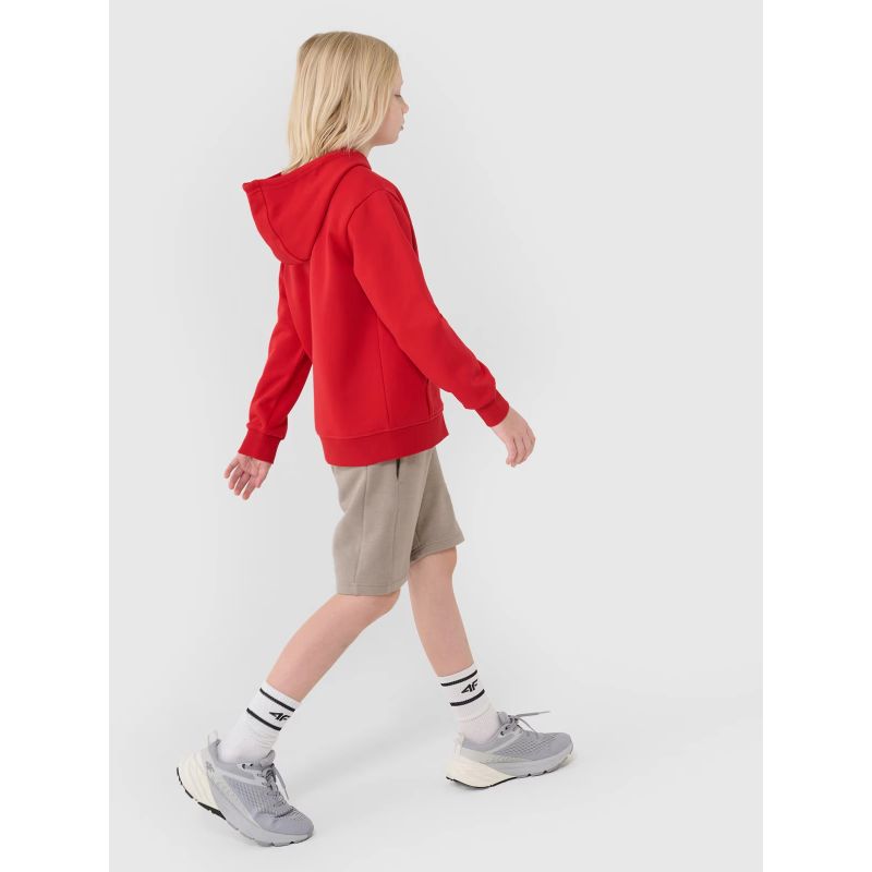 Boys' sweatshirt with a hood, zip-up, 4F 4FJWSS25TSWSM1851-62S *Kategoria tymczasowa Your Sports Performance