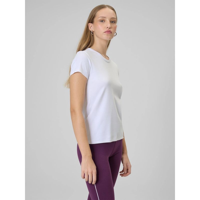 Women's slim plain T-shirt 4F 4FRAW25TTSHF3623-10S 4f