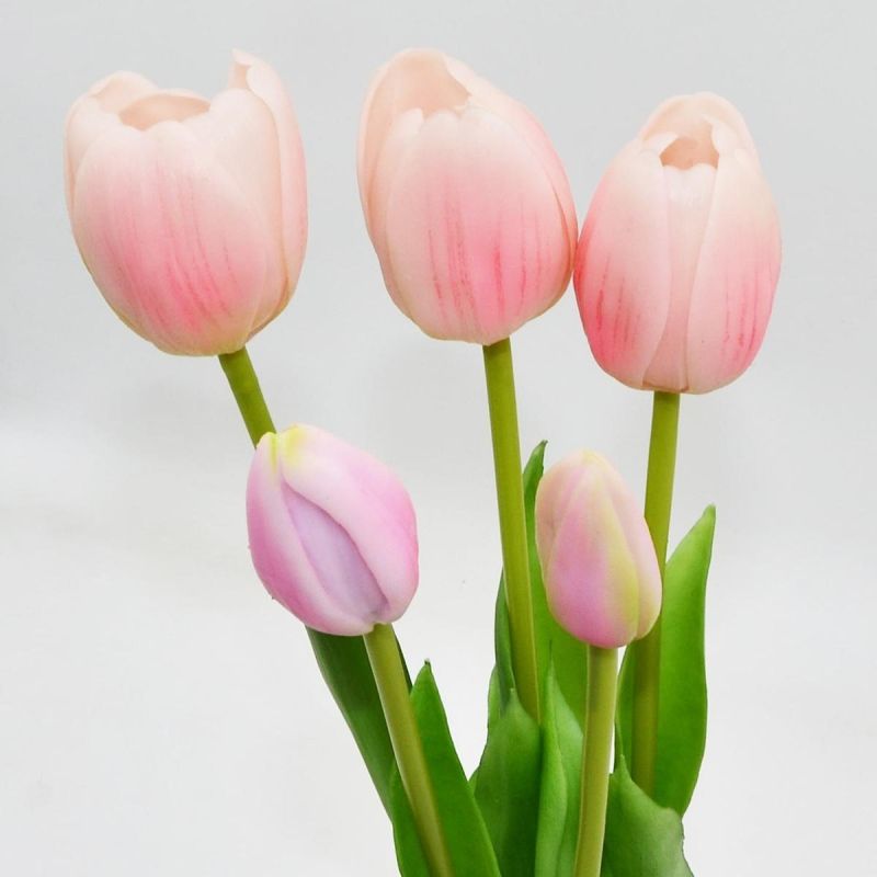 BOUQUET OF 5 LIGHT PINK TULIPS 39 CM LIKE LIFE SPRING DECORATION Home and Garden/Equipment Your Sports Performance