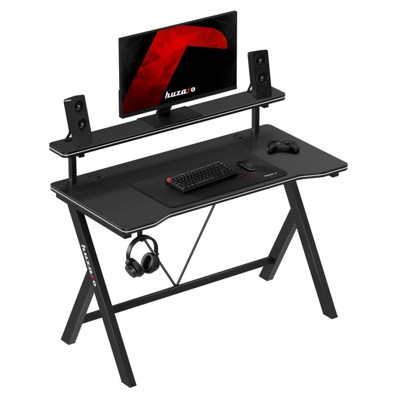 Huzaro Hero 1.9 Black Gaming Desk Gaming PC/Stoliki i biurka Your Sports Performance