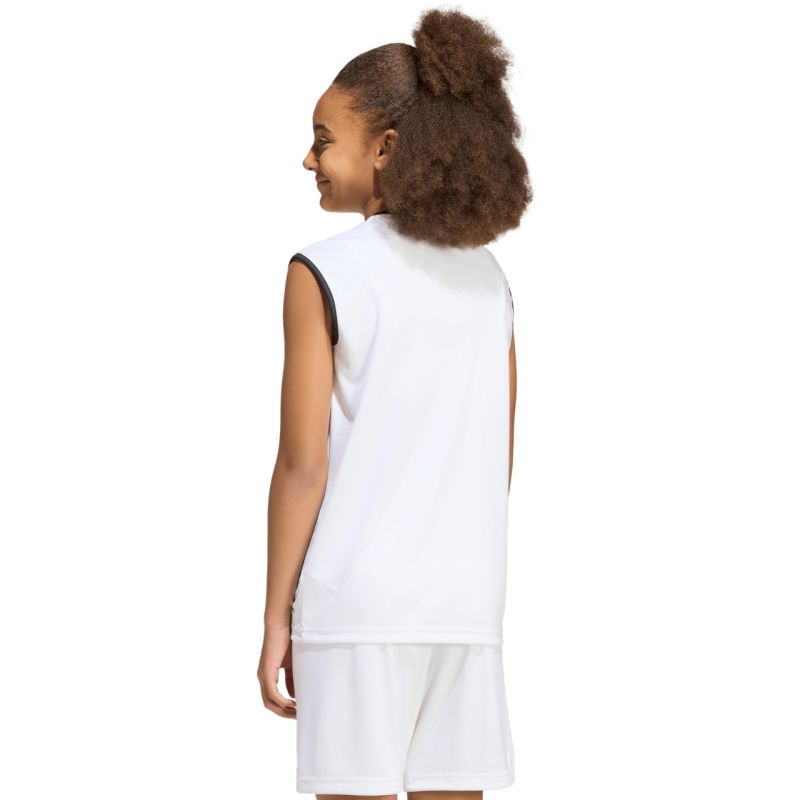 Kids' adidas Entrada 26 Sleeveless Jersey, White, KB3935