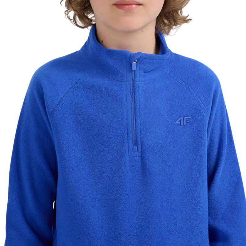 Boy's fleece sweatshirt 4F M058 cobalt 4FJWAW25UFLEM058 36S In preparation Your Sports Performance