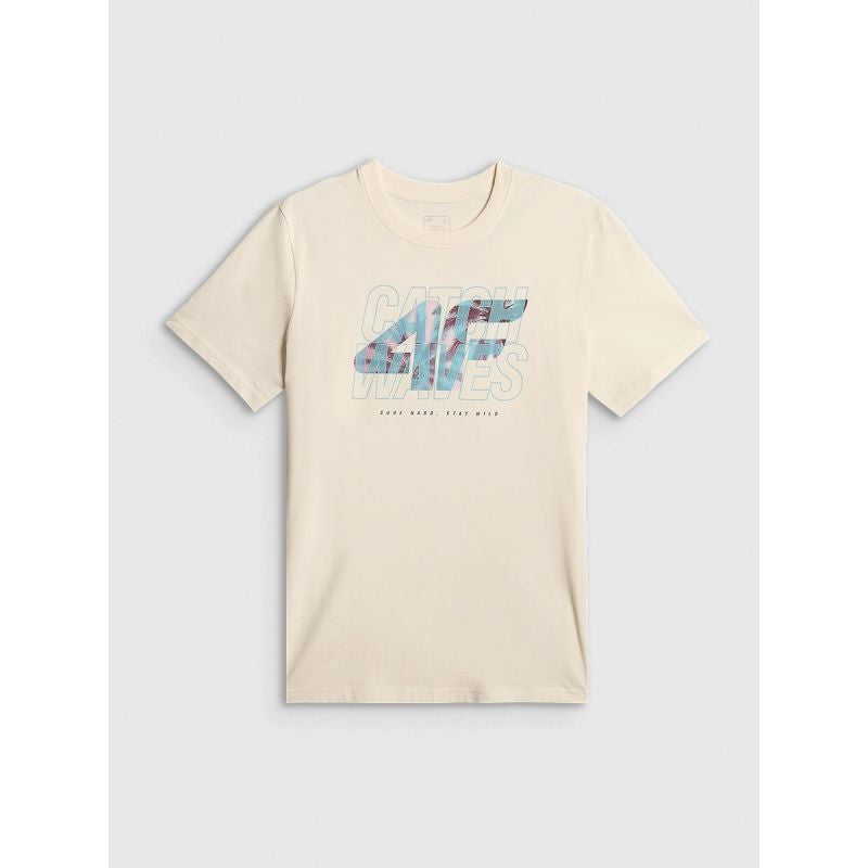 Men's regular printed T-shirt 4F 4FRSS26TTSHM4295-11S