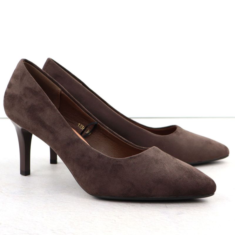 Chocolate suede women's pumps, Sergio Leone 1336 Footwear Your Sports Performance