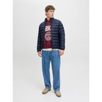 Jack&Jones men's down jacket JJEBRADLEY LIGHT PUFFER COLLAR NOOS 12280971 SKY CAPTIN In preparation Your Sports Performance