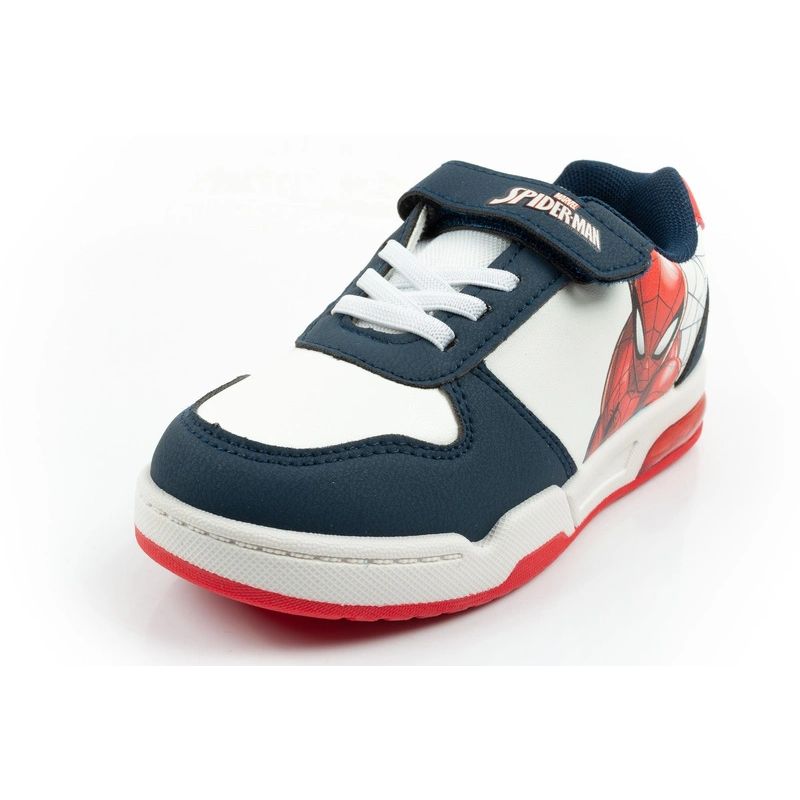 Leomil children's sports shoes Spiderman sneakers lightweight with velcro LED white Leomil