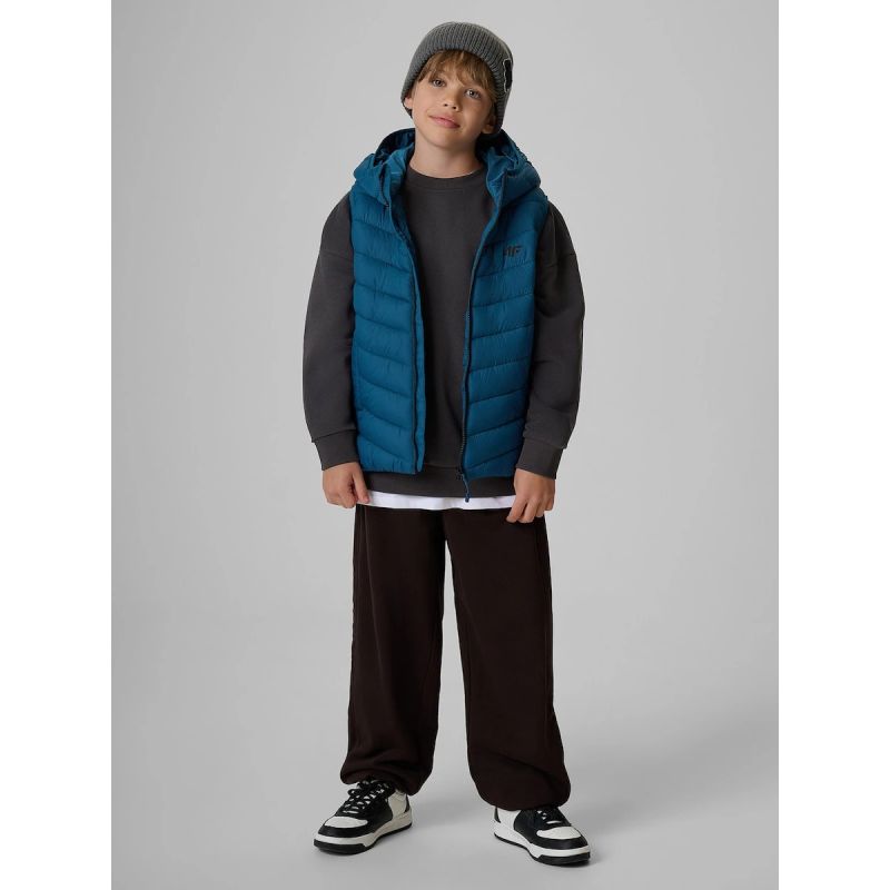 Boy's vest with synthetic filling 4F 4FJRAW26TVJAM431-30S