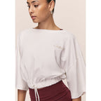 CASALL Women's Heavy Cotton Crop Tee White