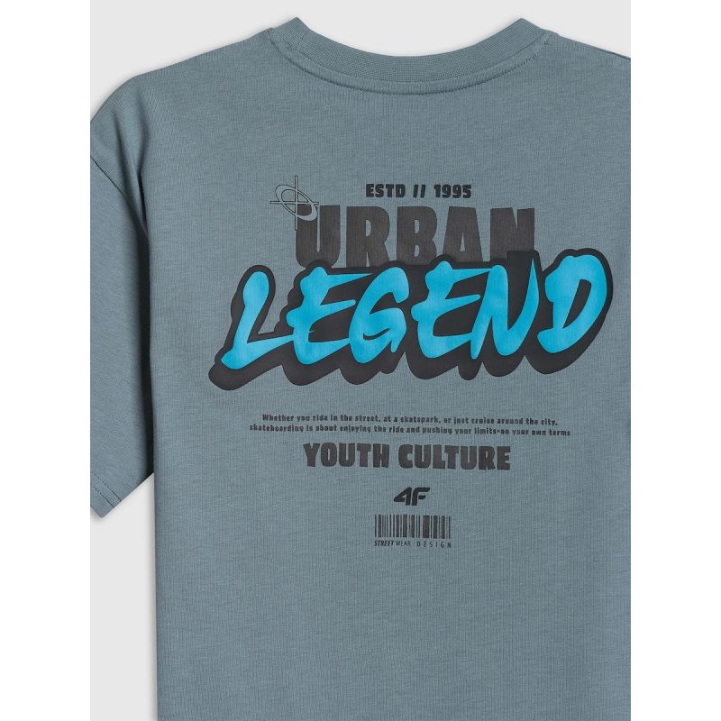 Boy's cotton T-shirt 4F 4FJRSS26TTSHM4175-46S