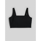 Women's slim striped crop-top 4F 4FRAW26TSLEF373-20S