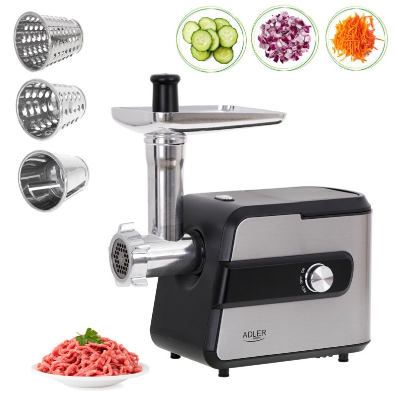 Adler AD 4813 2000W Mincer Black, Silver AGD - Produkty/Maszynki do mielenia Your Sports Performance