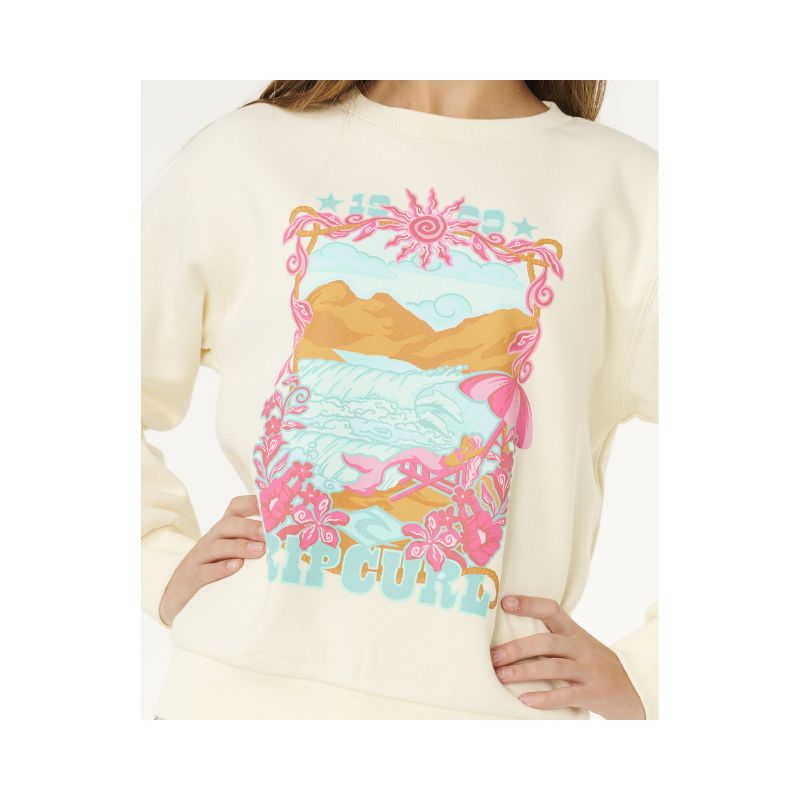 RIP CURL Sunshine Squad Crew-Girl Sweatshirt White