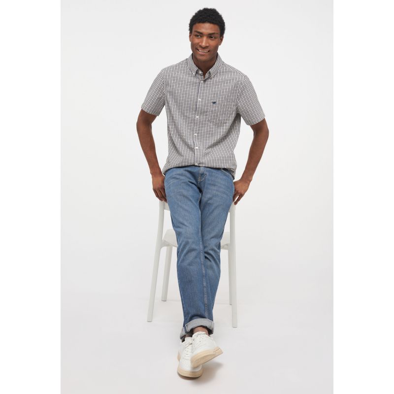 Mustang Collin Mini Check M Shirt 1013857-12447 Clothing/Lifestyle/T-shirts/Mustang Your Sports Performance