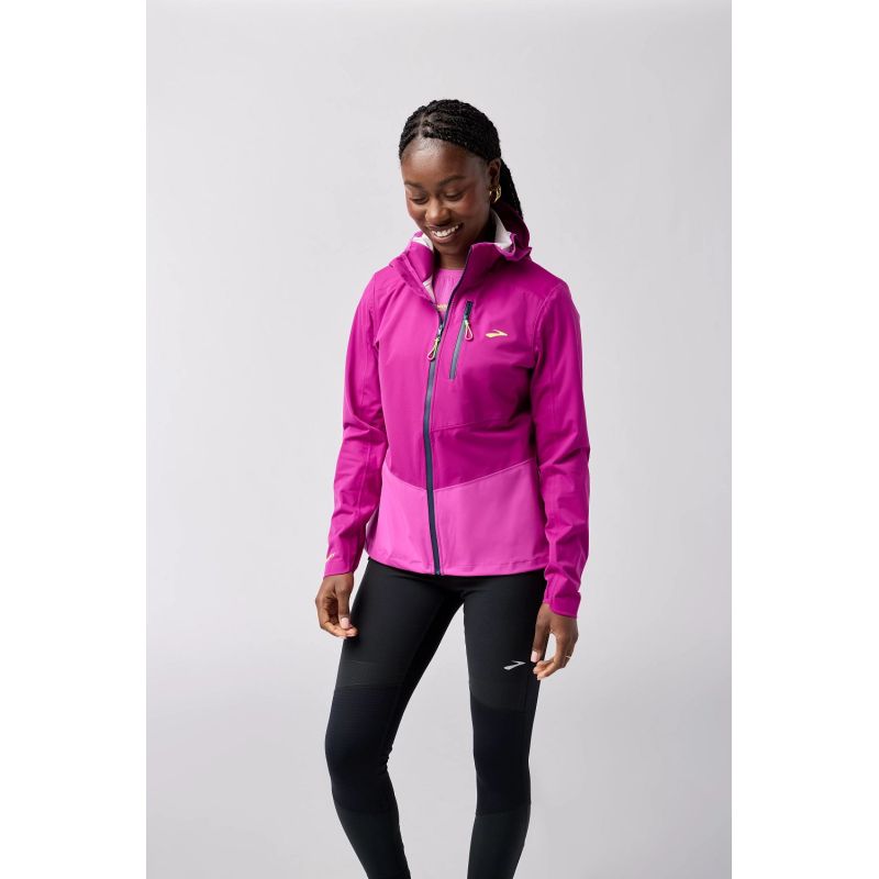Women's High Point Waterproof Jacket 2 Pink Running Jacket Brooks/Kurtki Your Sports Performance