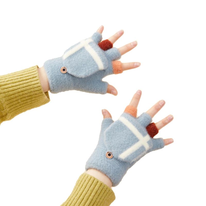Women's/children's winter telephone gloves - blue Hurtel