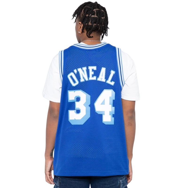 Mitchell &amp; Ness NBA Swingman Los Angeles Lakers Shaquille O'Neal M T-shirt SMJYAC18013-LALROYA96SON Clothing/Lifestyle/T-shirts/Mitchell & Ness Your Sports Performance