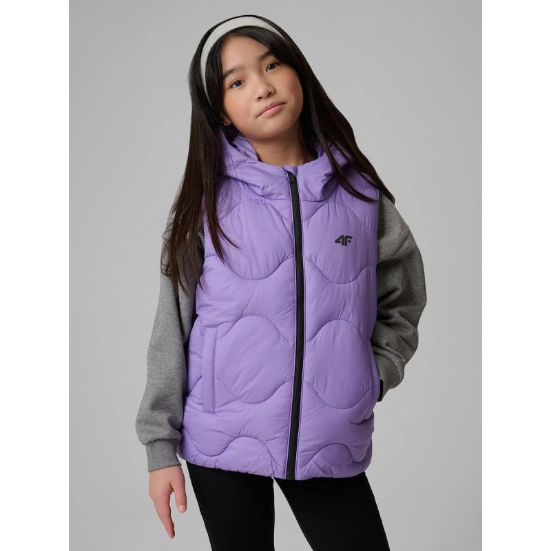 Girls' hooded vest 4F 4FJRSS26TVJAF355-51S 4f