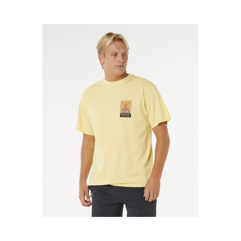 RIP CURL Search Dawn Tee Yellow Men's T-Shirt