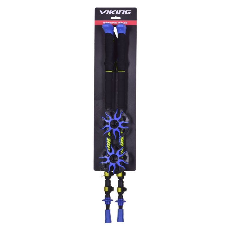 Viking Carbo Lite Trekking Poles Black/Lime Import z Action/Akcesoria sportowe i turystyczne/Kije do Nordic Walking i trekkingu Your Sports Performance
