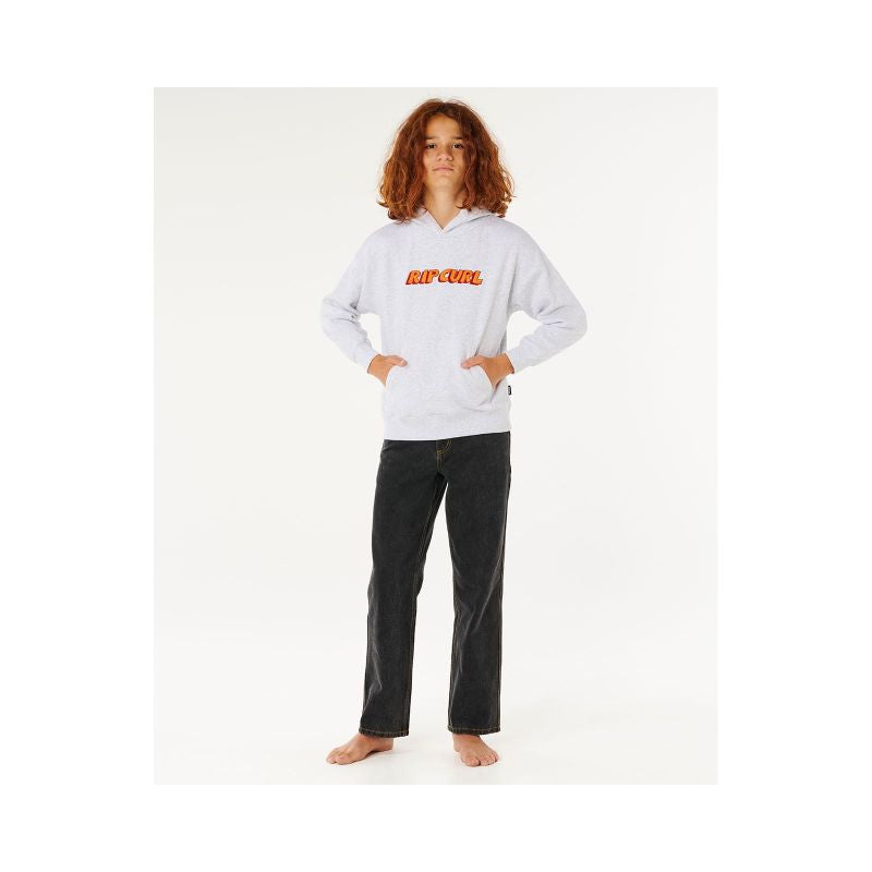 RIP CURL Eternal Shred Logo Hood-Boy Gray