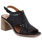 Women's openwork high-heeled sandals, black, Jezzi 24125 Footwear Your Sports Performance