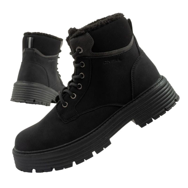 O'neill winter boots women's hiking boots, insulated ankle boots, fashionable black ONeill