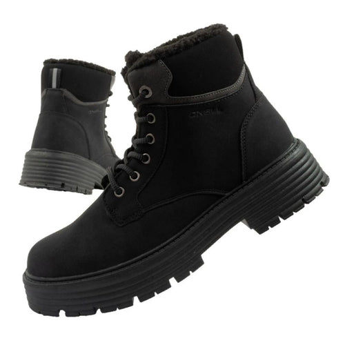 O'neill winter boots women's hiking boots, insulated ankle boots, fashionable black ONeill