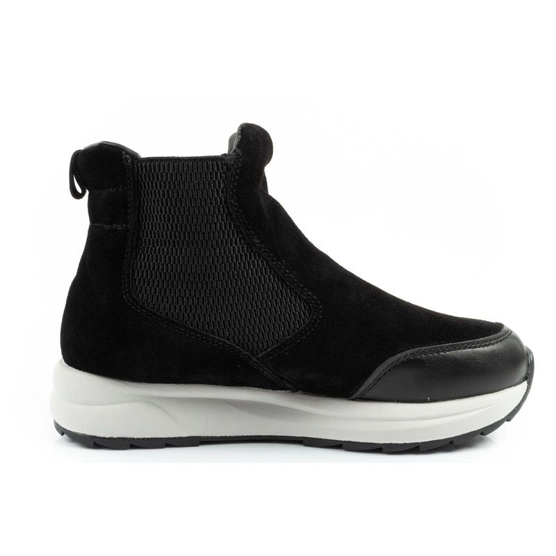 Scholl Beverly Bootie Women's Leather Ankle Boots Black Scholl