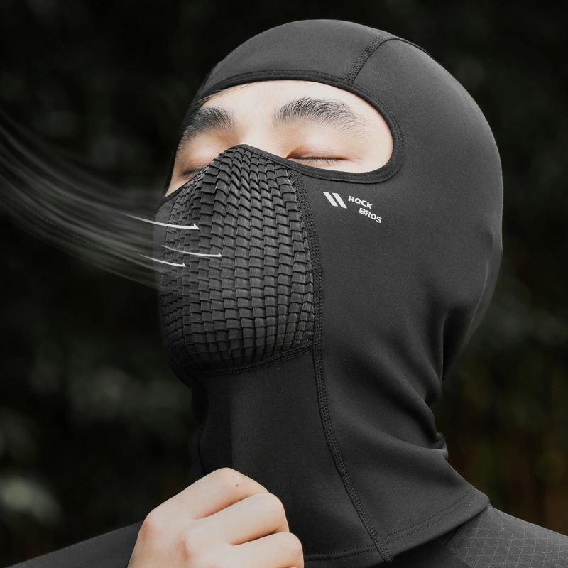 Rockbros LF25699 Fleece Bicycle Balaclava - Black Rockbros