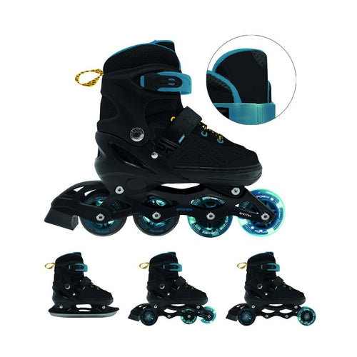 Spokey Quattro 4IN1 inline skates SPK-943434 size 38-41 BK/DBL Accessories/Skating/Rolki (pozostałe) Your Sports Performance