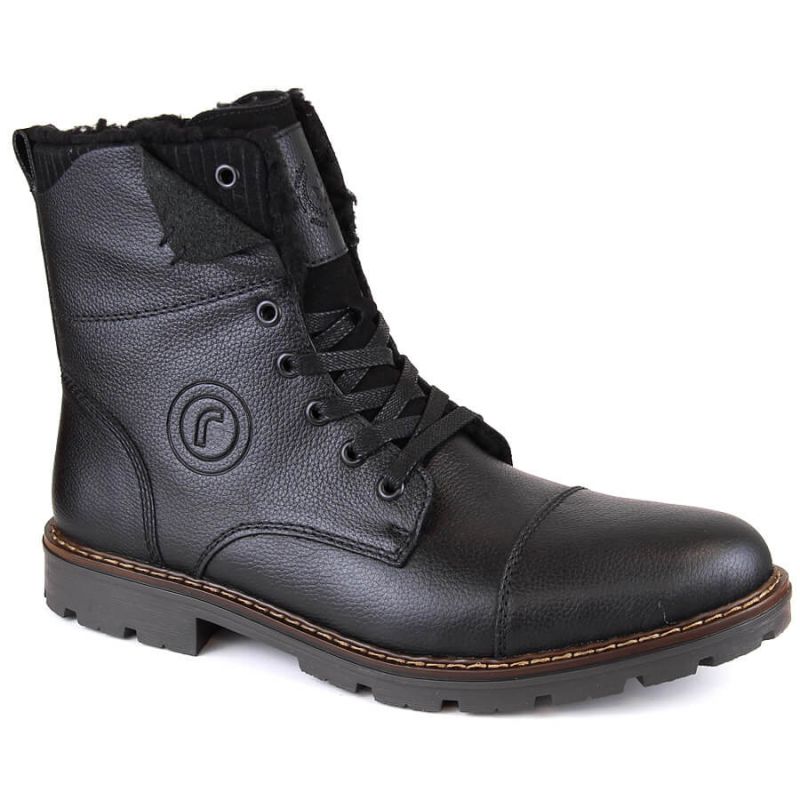Leather boots insulated with wool Rieker M RKR296A black Footwear/Outdoor/Rieker Your Sports Performance