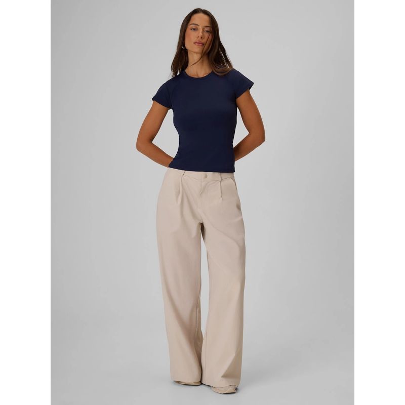 Women's slim plain T-shirt 4F 4FRSS26TTSHF4520-31S