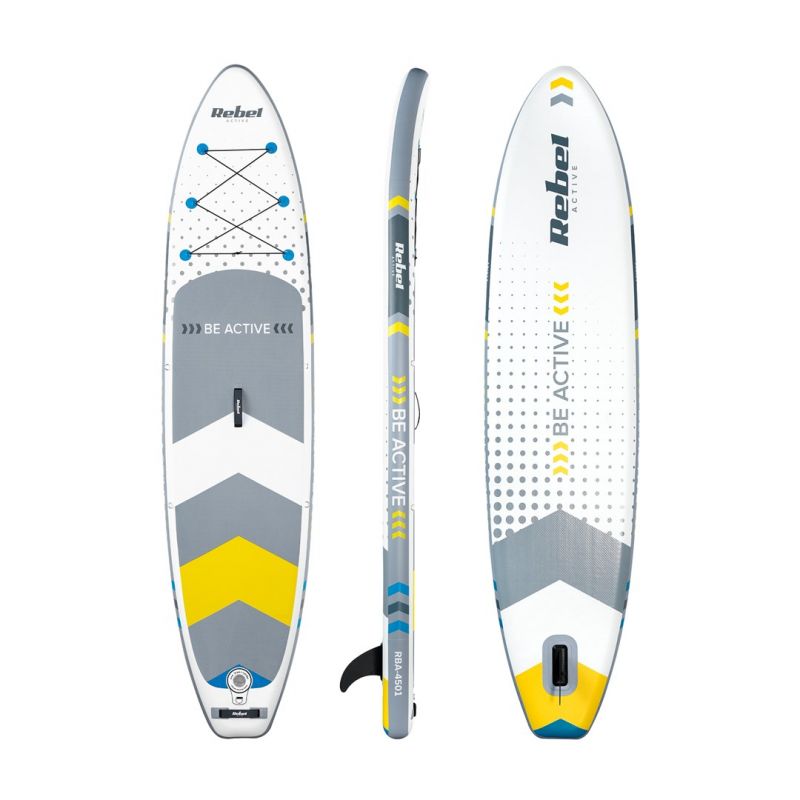 REBEL ACTIVE inflatable SUP board 350x81x15cm white Nad wodę/Deski Your Sports Performance