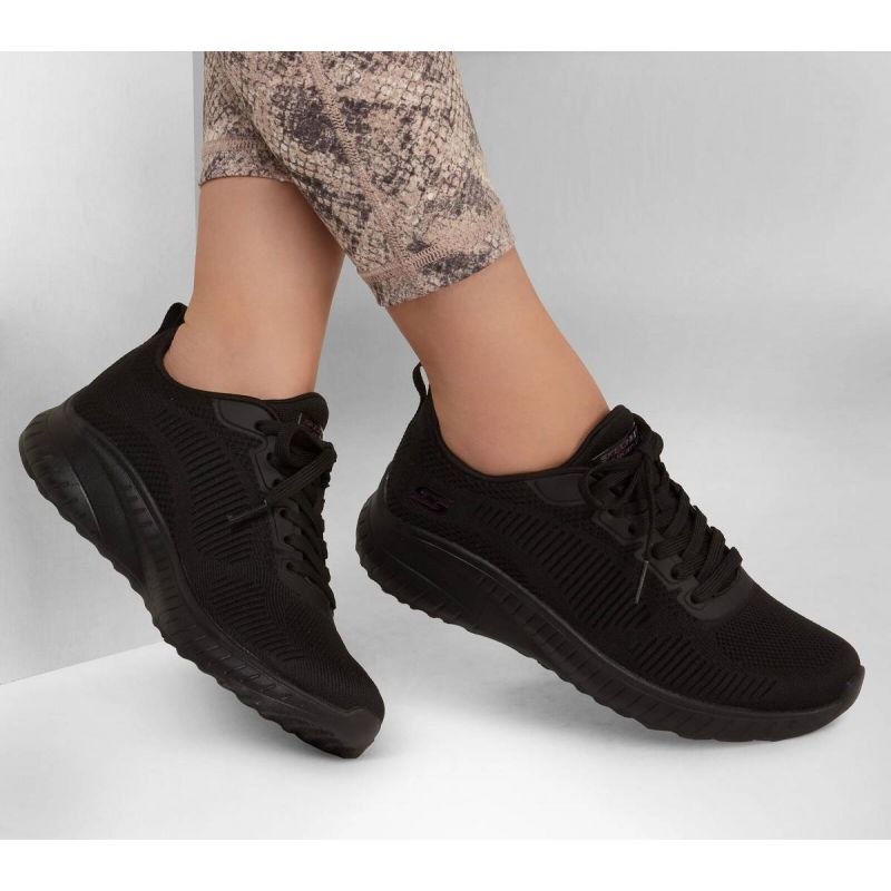 Skechers Memory Foam Bobs Squad Chaos W 117209 BBK shoes Footwear/Lifestyle/Skechers Your Sports Performance