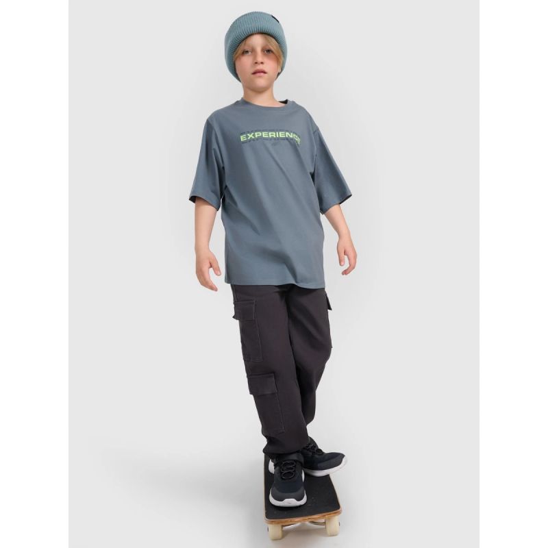 Boy's oversize T-shirt with print 4F 4FJRAW25TTSHM3166-46S *Kategoria tymczasowa Your Sports Performance