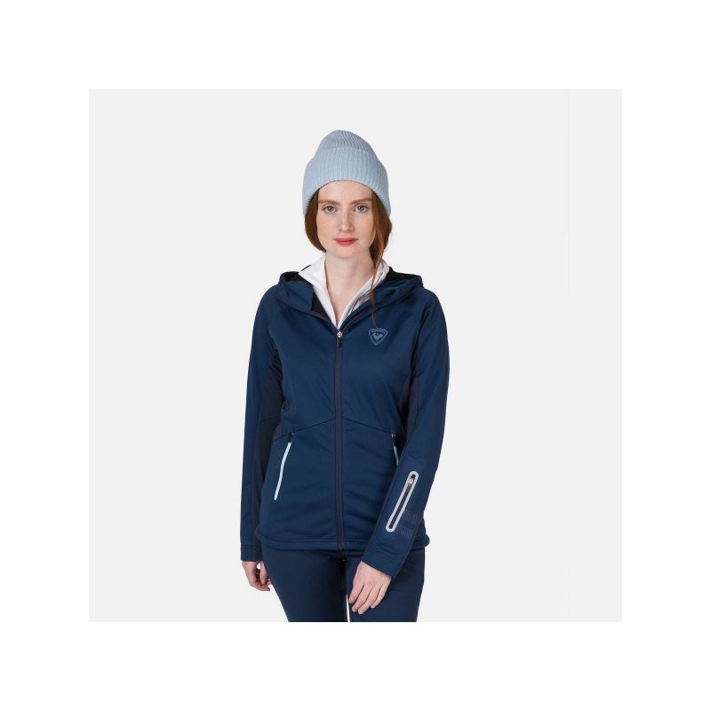 Rossignol W Softshell Hoodie Jkt Navy Blue Jacket Import z PMSport Your Sports Performance