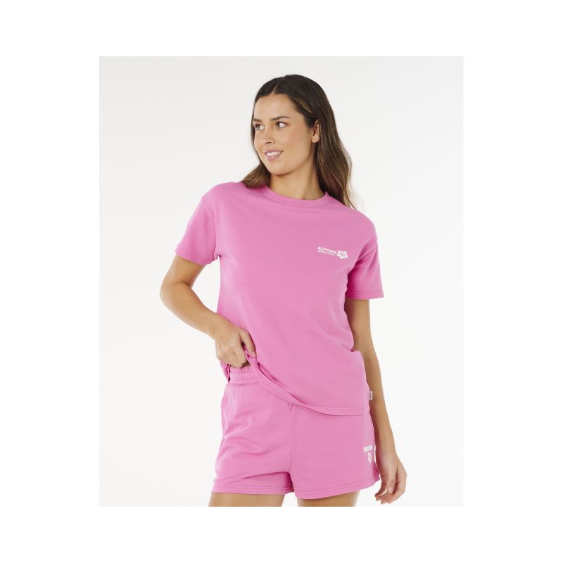 RIP CURL Surf Puff Party Pack Relaxed Pink Women's T-Shirt