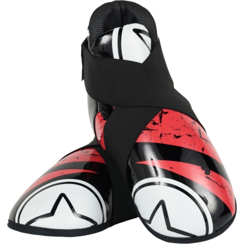 TOP TEN OSTT-PU "SUPERLIGHT" URBAN ARTS foot protectors black and red (WAKO APPROVED new) In preparation Your Sports Performance