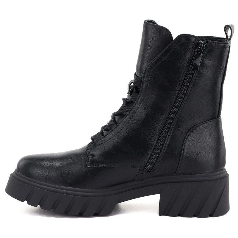 Women’s Black Block-Heel and Platform Ankle Boots Jezzi MR2502-9