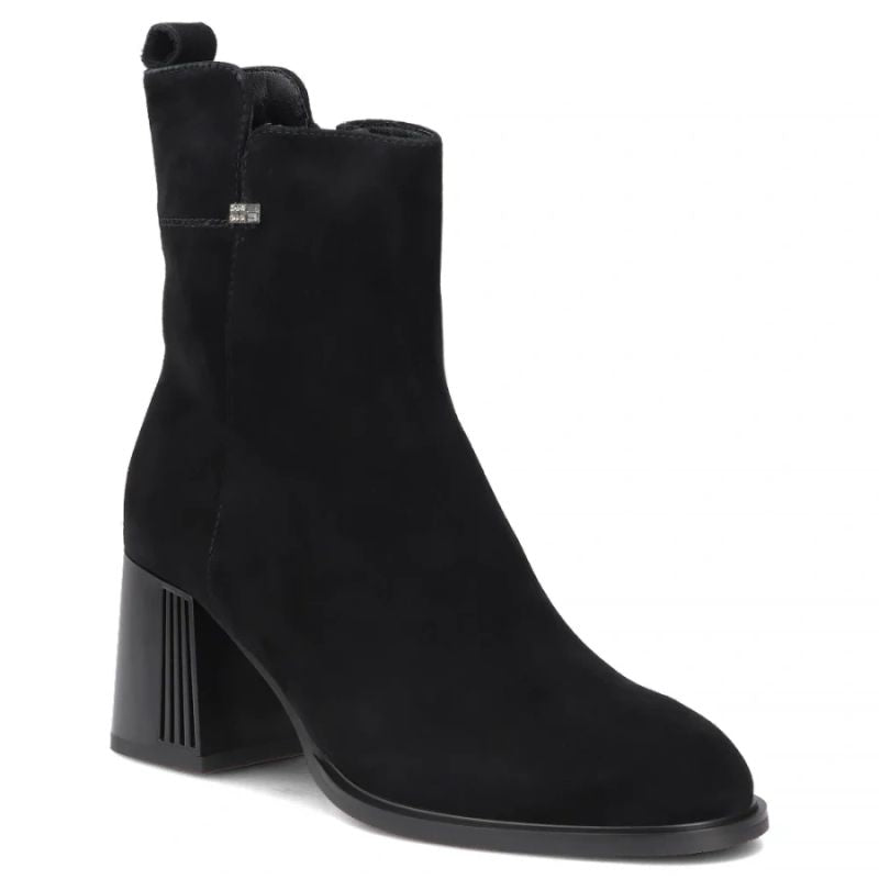 Black Women’s Leather Heeled Ankle Boots Filippo DBT8191