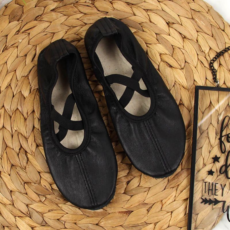 Leather dance shoes with black elastic bands Jr Nazo Footwear/Lifestyle Your Sports Performance